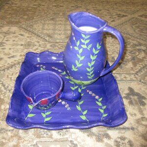 Foreside 3 Piece Set: Tray/Pitcher/ Cup